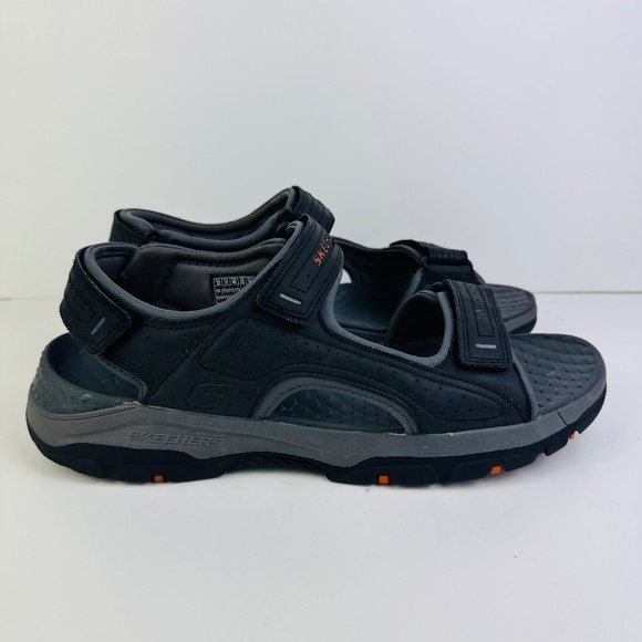 Skechers Tresmen Garo Gray Hiking Sandals Relaxed Fit Strap 204105 Men's Size 12 - Picture 3 of 11